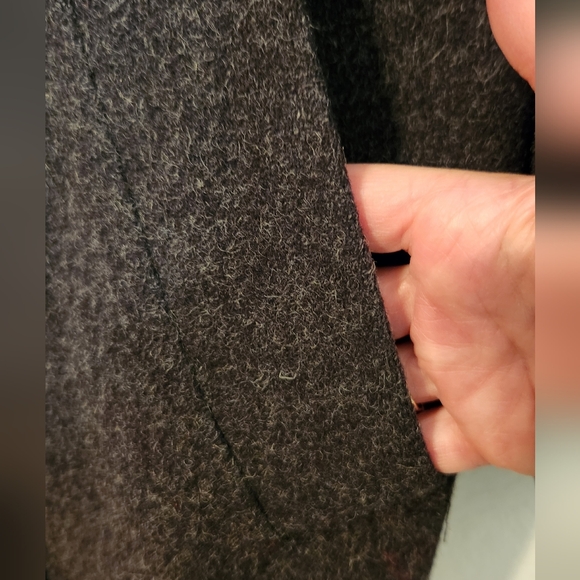 Vintage Fabio Wool Charcoal Gray Women's Peacoat, Size‎ L - Picture 6 of 7